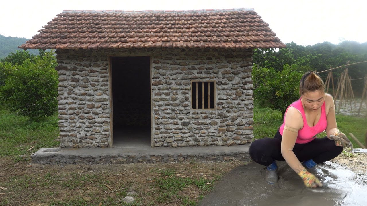 REWIND TIMELAPSE -- 125 Days Leave the city go to the countryside farm - Build a stone house