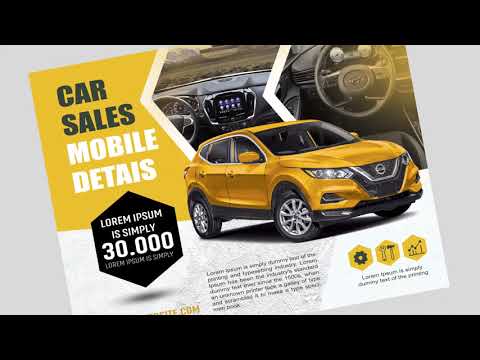 Car Sales Flyer (Poster) Design | Photoshop Tutorials