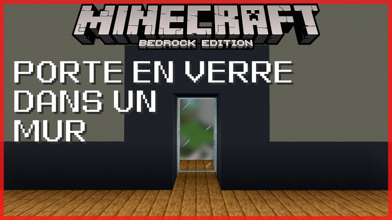 PORTE à PISTON en VERRE dans un MUR | Tuto Redstone #18 | Minecraft