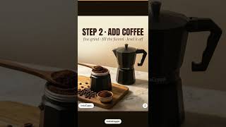 Real Espresso No Machine  Moka Pot In 4 Steps shorts