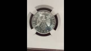 50 Пфеннигов 1944 B Ngc Ms66 Люкс