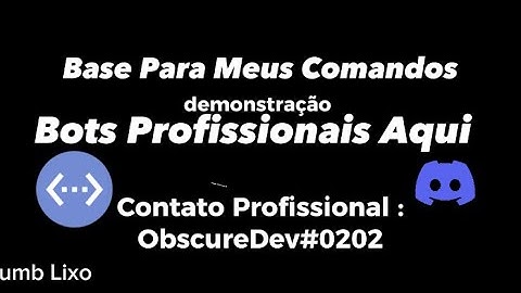 Base Para Meus Comandos Demontraçao Dbd - ObscureDev - mudei de nick