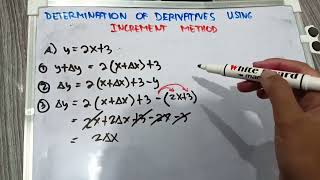 FINDING DERIVATIVES USING INCREMENT METHOD | Calculus -1