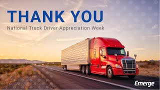 Thank You Truck Drivers - National Truck Driver Appreciation Week 2020