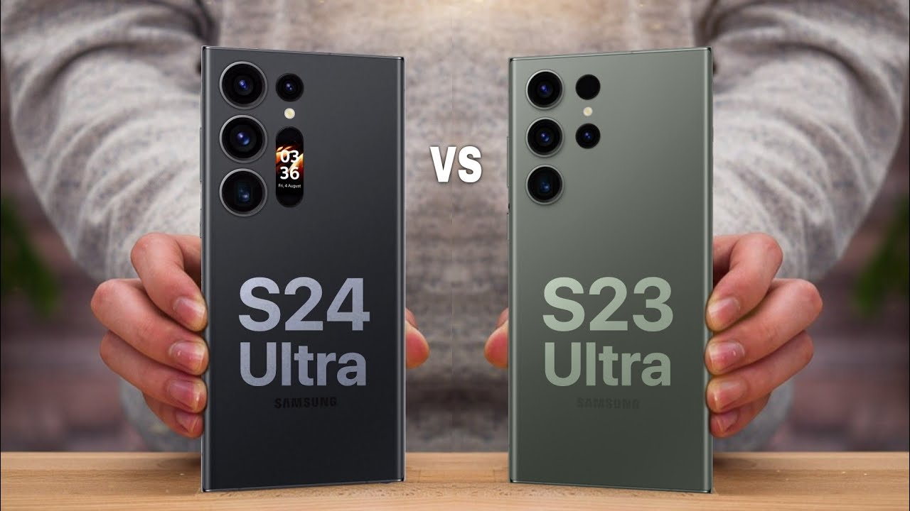 Photo compares Samsung Galaxy S24 Ultra with S23 Ultra