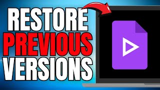 How to Restore Previous Versions or Undo Changes in Google Vids! (EASY GUIDE) [2025]