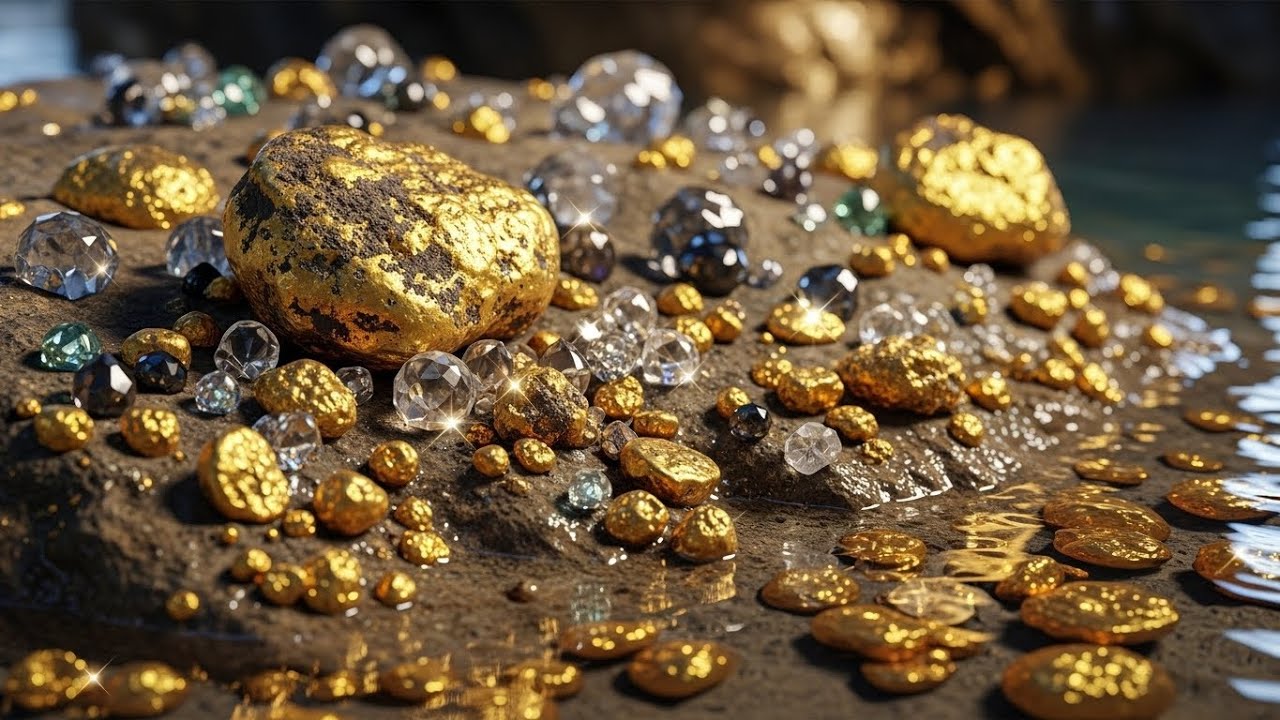 Treasure Hunting: Found Colorful Marbles and Shiny Objects