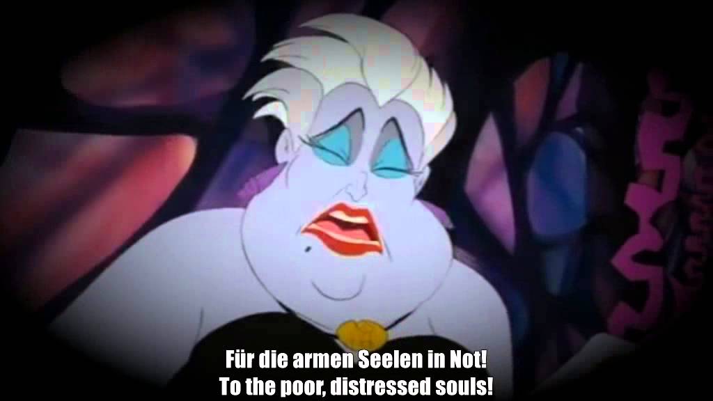 Ursula Little Mermaid Quotes The Little Mermaid - Poor Unfortunate Souls - German + Translation (1989  Version) - Youtube