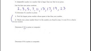1.6b Prime and Composite Numbers