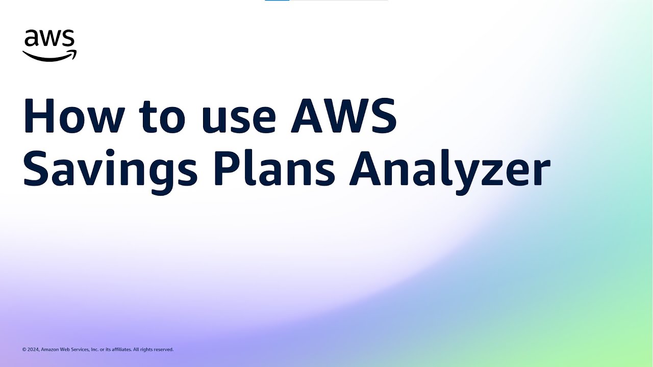 How to use AWS Savings Plans Analyzer | Amazon Web Services