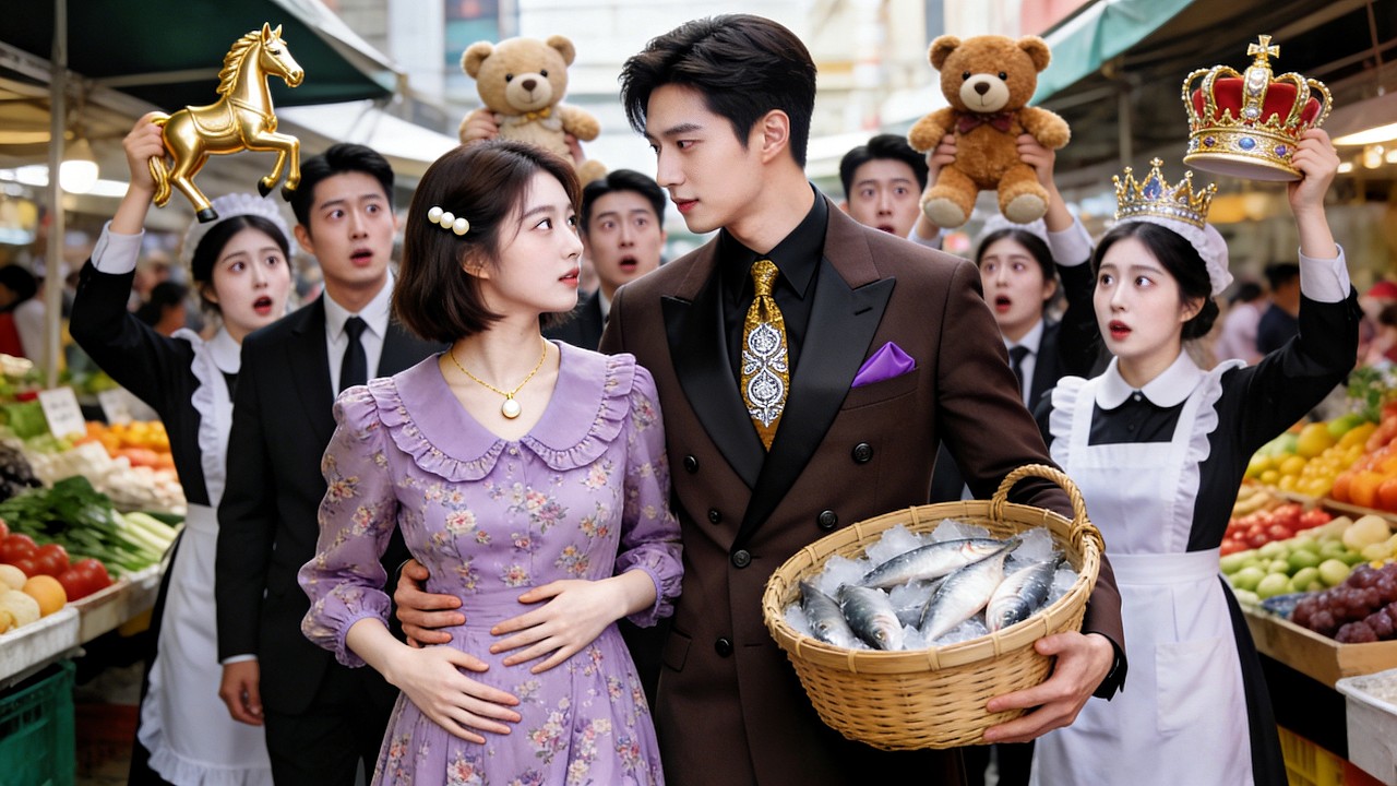 Cô bán cá khờ bị khinh, đến khi CEO xuất hiện nâng niu bụng bầu và giao hàng giúp, ai nấy sửng sốt.