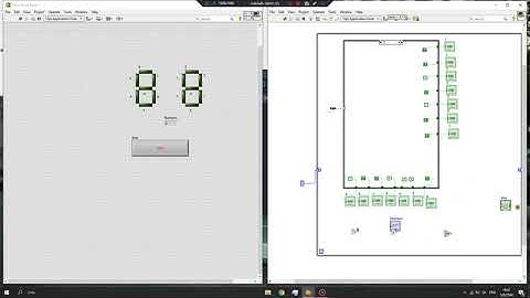 Labview  งานวงจรนับเลขด้วยเซเว่นเซ็กเมนต์
