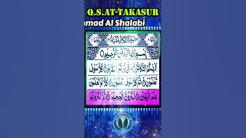 سورة التكاسر للشيخ أحمد الشلبي # شورت # قرآن # تلاوات