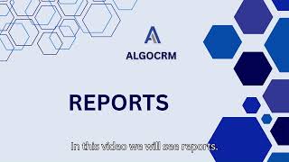 Reports in ALGO-CRM (English)