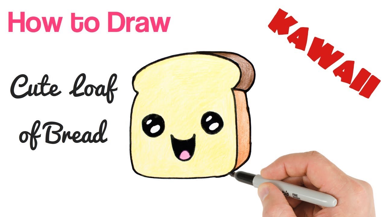 190 How to Draw a Bread - Easy Drawing Tutorial - YouTube