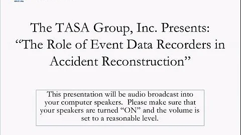 The Role of Event Data Recorders in Accident Reconstruction