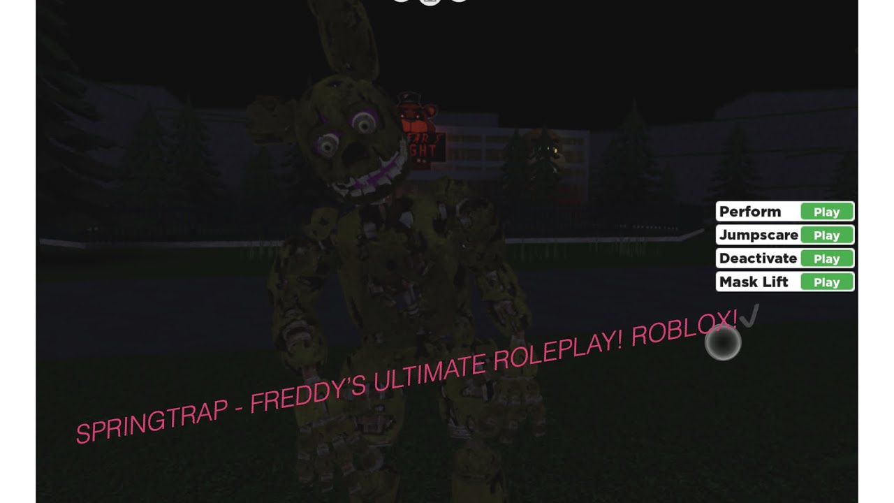 How To Get Springtrap In Freddy S Ultimate Roleplay Roblox Youtube - roblox freddy's ultimate roleplay how to get springtrap