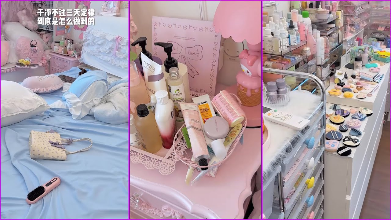 Pink Paradise Cleanup 🎀✨! Bedroom & Vanity Organization 💫 pt.9