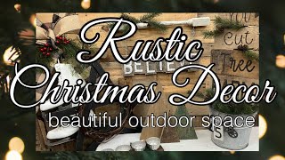 SIMPLE RUSTIC HOMEMADE DIY | CHRISTMAS DECOR | SALVAGED | REPURPOSED JUNK | BEAUTIFUL OUTDOOR DECOR