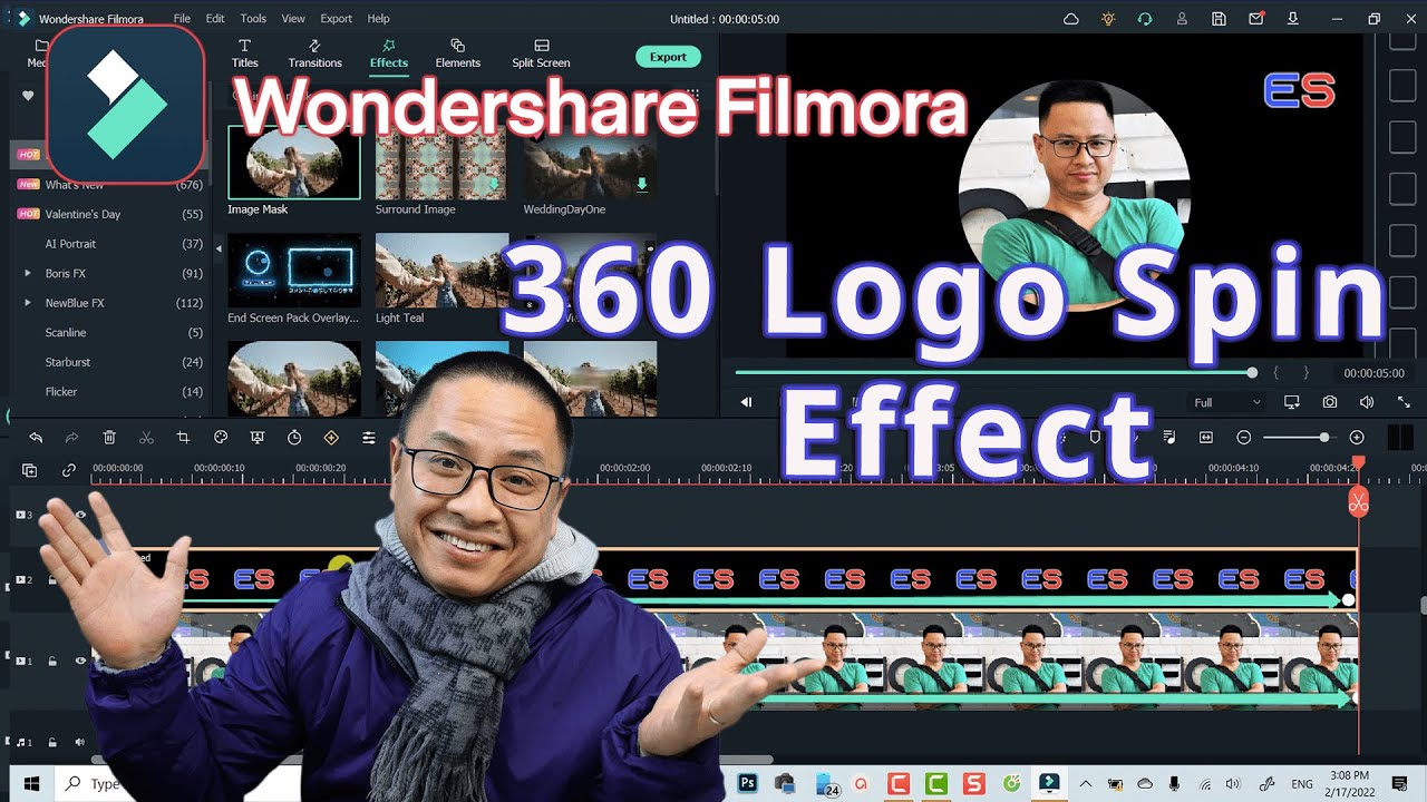 How To Create 360 Logo Spin Effect In Wondershare Filmora Youtube