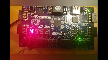 Seven segment Display on Basys3 FPGA board..