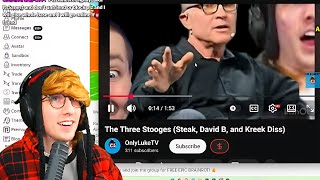 KreekCraft Reacts to The Three Stooges (Steak, David B, and Kreek Diss)