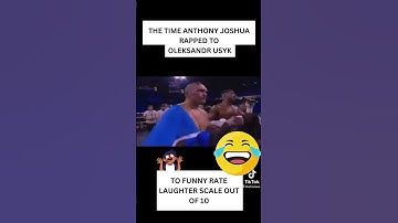 The time Anthony joshua rapped to Usyk #boxing #funnyvideo #shorts
