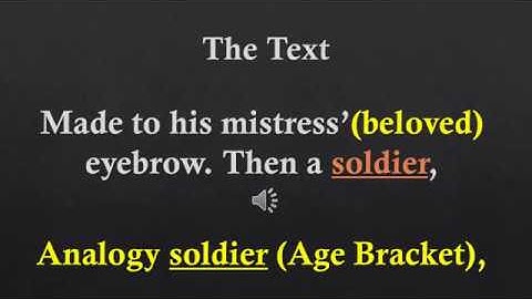 XII ENGLISH LECTURE#02 THE SEVEN AGES OF MAN BY SIR ABDUL REHMAN