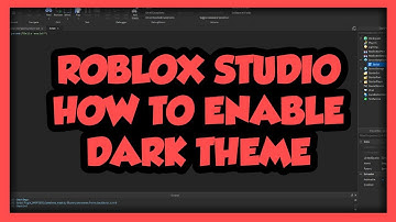 Roblox Studio - How To Enable Dark Theme!
