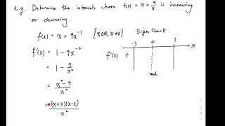 Increasing & Decreasing Functions (part 2)