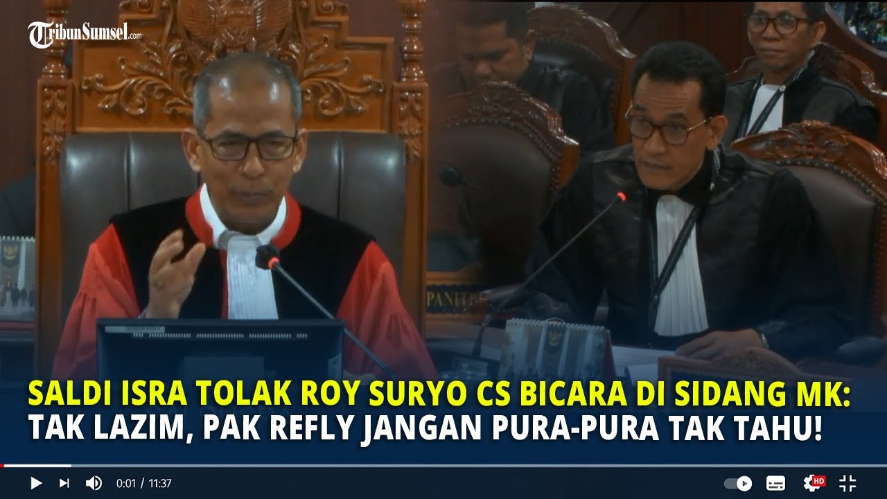 Saldi Isra Tolak Roy Suryo cs Bicara di Sidang MK: Tak Lazim, Pak Refly Jangan Pura-pura Tak Tahu!