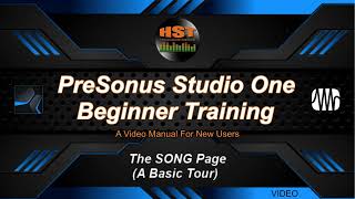 The Song Page - Studio One 5 - Home Studio Trainer