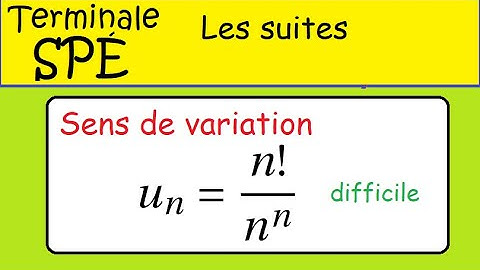 Les suites DIFFICILE Factorielles et puissances  Term Spé Math
