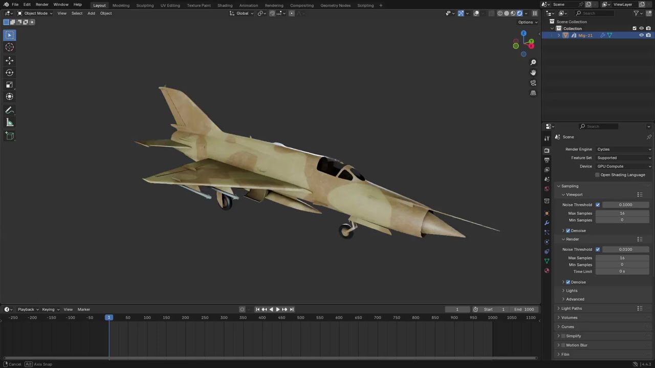 MIG-21 (Fighter Jet) - 3D Model | Download