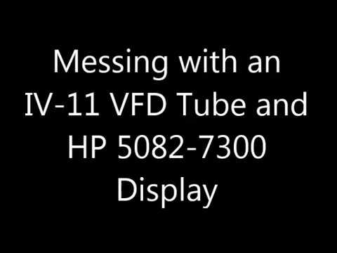 IV-11 Vacuum Fluorescent Display and HP 5082-7300 Dot Matrix Display TTL 555, 7447 and 7493 Vintage