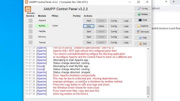 XAMPP how to fix Port 80 in use by Unable to open