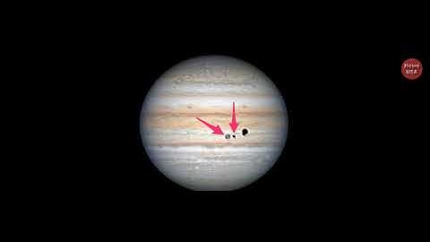 Stunning video captures a rare Jupiter triple-eclipse: 3 large moons casting their shadows...
