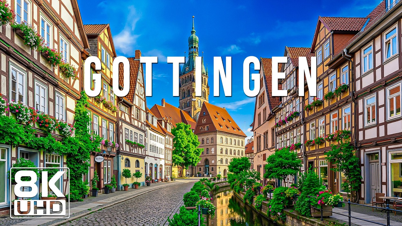 Göttingen 8K UHD – Market Square and the Iconic Gänseliesel Fountain