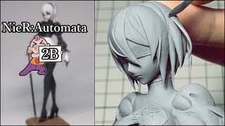 【ニーアオートマタ】2Bのフィギュアを作ってみた【粘土】the Making of 2B Figure -NieR:Automata.
