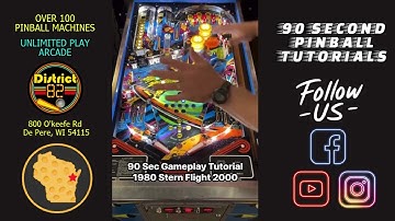 90 Second Pinball Tutorials - 1980 Stern Flight 2000 Pinball Machine