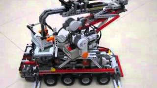 Plataforma Lego NTX Robótica carro com gindaste grua.