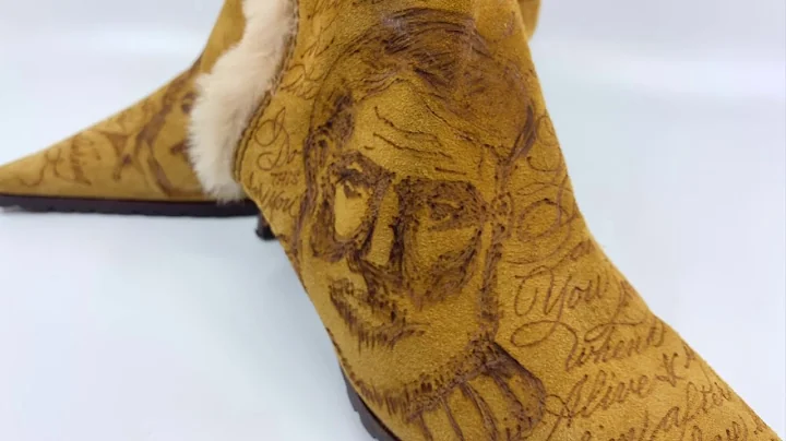 Customized Ernest Hemingway Boots l Calligraphy, H...