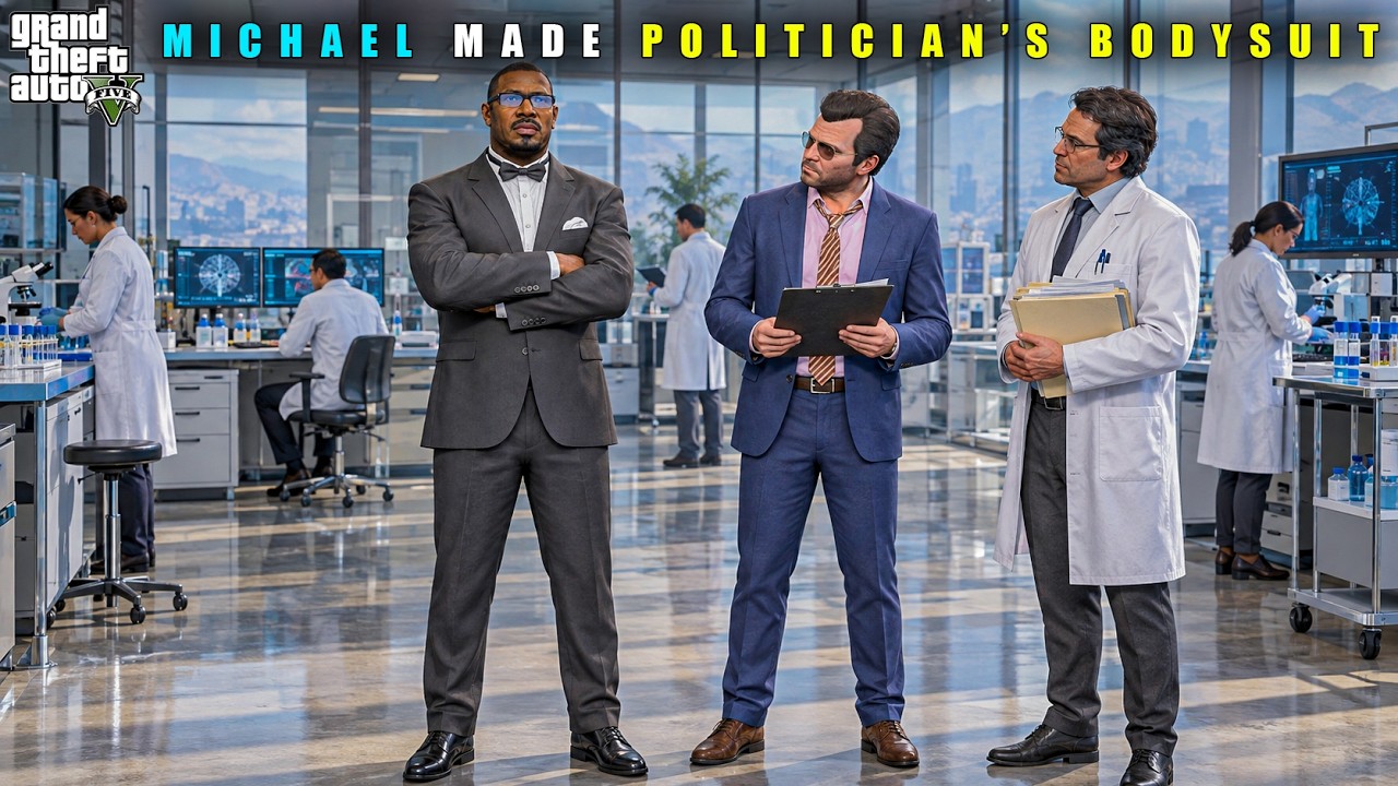 GTA 5 : MICHAEL MADE POLITICIAN FRIEND'S BODYSUIT || BB GAMING