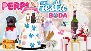 🎊PERRI-FIESTA de la BODA DE MASHA Y OSO🍾♥️🐶PASTEL DE BODAS, BRINDIS, BAILE Y🎂➕ | PERRI BODA