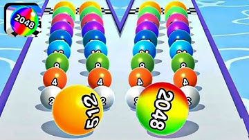 Ball Run 2048 - All Levels Mobile Gameplay Walkthrough Android IOs Video Relaxing BR2AL87