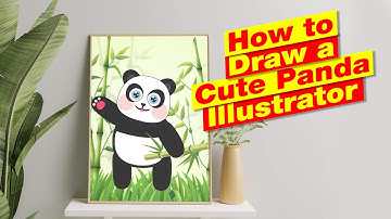 How to Draw a Cute Panda | Adobe Illustrator 2021 | Timelapse | Day - 28 |