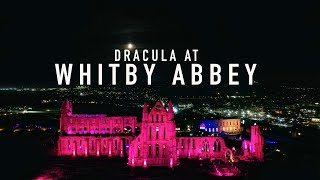 Whitby Abbey illuminated - Dracula at Whitby 2022 - By Drone