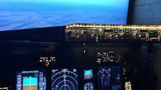 Single seat home cockpit of the boeing 737-800