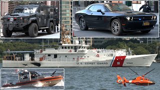 Armored trucks, security boats, motorcades and more during UN week in New York