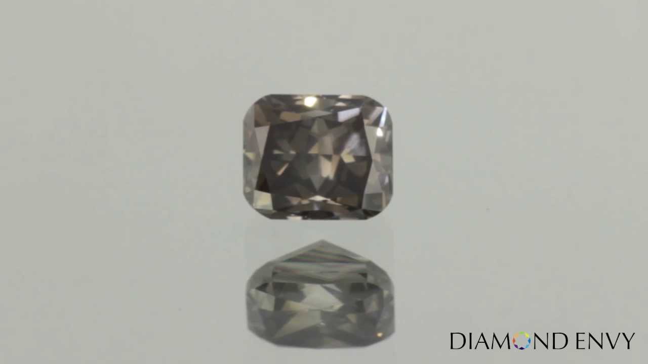 1.03 Carat Fancy Dark Grey SI1 Cushion Cut Diamond